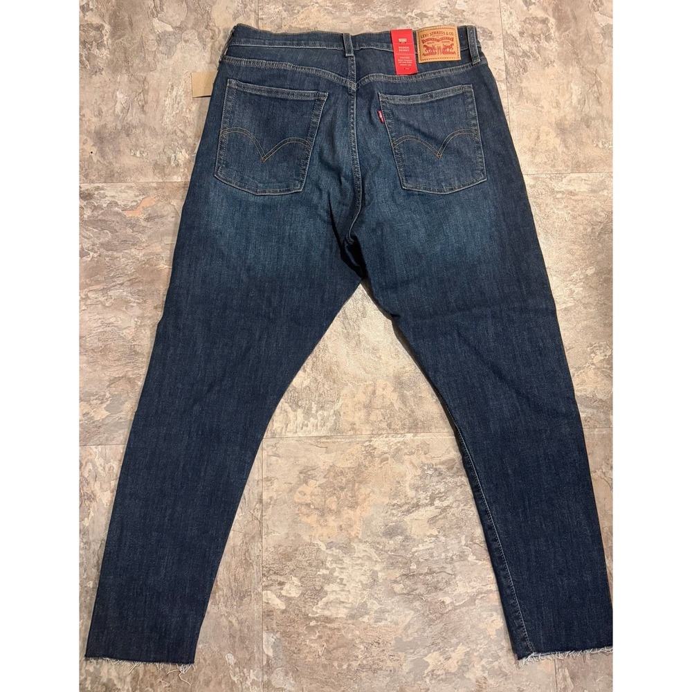 Levi's Wedgie Skinny High Rise Stretch Jeans Dark Wash Button Fly Women Size 32 - Picture 5 of 7